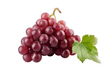 Red Grapes Fresh Cluster Vine Leaf
