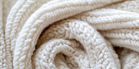 Fluffy Dreamy Texture Close-Up of Elegant Knitted Seamless Pattern Fabric for a Cozy Ambiance