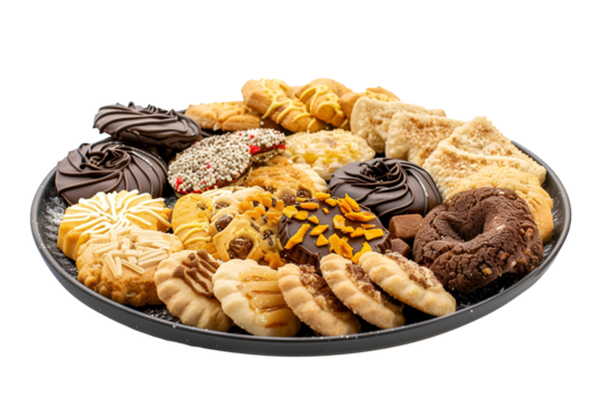 Assorted Delicious Cookies on a Plate A Sweet Treat