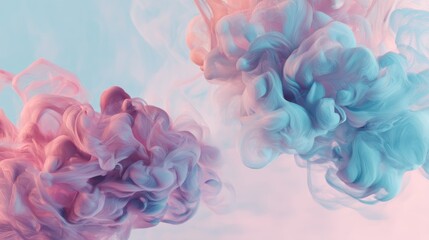 Fototapeta premium Pastel Ink Swirl in Water – Soft Dreamy Abstract Texture