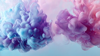 Fototapeta premium Pastel Ink Swirl in Water – Soft Dreamy Abstract Texture