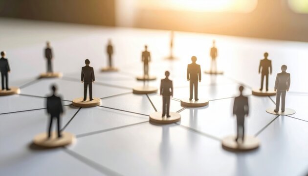 Effective delegation techniques business management flow tree diagram collaborative environment visual concept