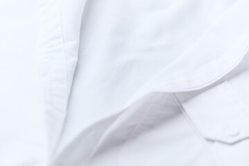 Close up of white Men's shirt.	