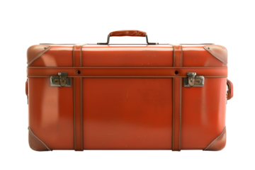 Vintage Orange Suitcase Travel Bag Retro Luggage,