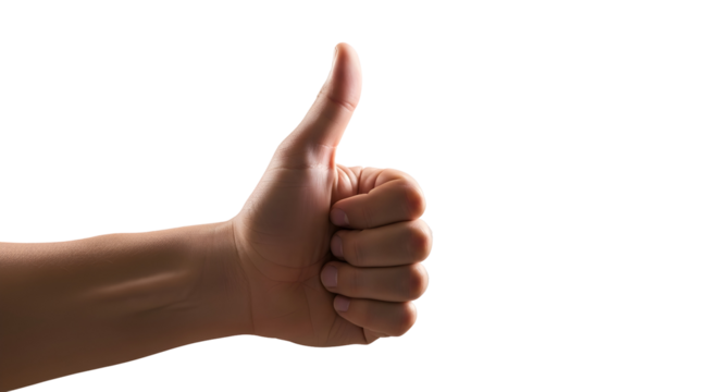 Thumbs up gesture