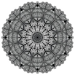 Floral henna or mehndi style mandala design. Traditional and Cultural Beautiful Mandala Pattern Design. 