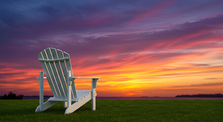 Scenic landscape at sunset with warm light over water and distant horizon