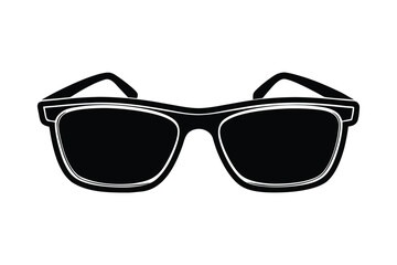 Fototapeta premium Silhouette art illustration of a folding pocket sunglasses.eps