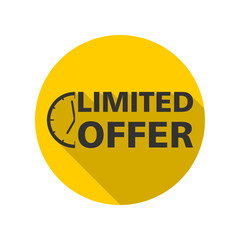 Limited offer icon isolated on transparent background