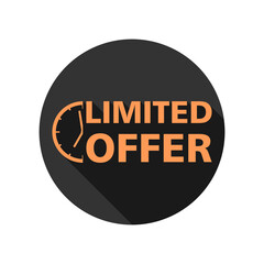 Limited offer icon isolated on transparent background