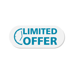 Limited time offer icon isolated on transparent background