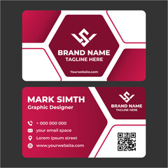 Creative modern business card design with geometric elements 