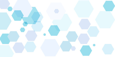 Abstract light blue purple and white gradient hexagon pattern element background. Overlapping geometry design. Modern simple style hexagon graphic concept. Vector illustration