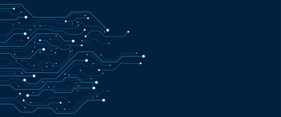 Printed circuit board of digital communication technologies. Vector illustration. Sketch for creativity.