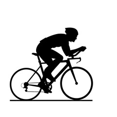 Obraz premium Cyclist Silhouette - Road Bike Racing Forward Icon