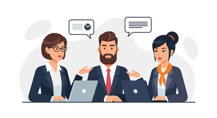 Diverse business team brainstorming, perfect for website banners or presentations.