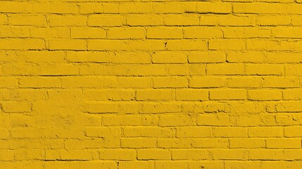Ultra-realistic wide-angle flat lay photo of a yellow brick wall texture background