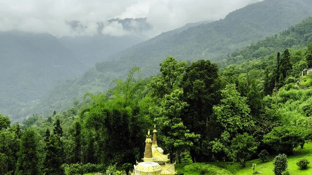Panoramic view of Rumtek monastery Gangtok Sikkim