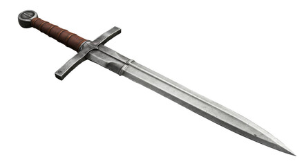 Medieval Sword Isolated on Neutral Background