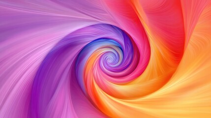 Obraz premium Vibrant Abstract Swirl in Soft Gradient Colors of Pink and Orange