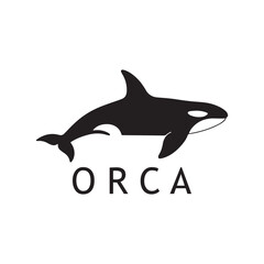 Sleek Modern Orca Logo with Black Color Contrast
