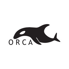 Orca Animal Emblem in Minimalistic Modern Logo Style