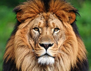 Close-up portrait of a majestic lion