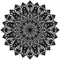 Floral henna or mehndi style mandala design. Traditional and Cultural Beautiful Mandala Pattern Design. 