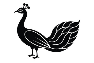 Fototapeta premium peacock vector icon