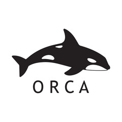 Obraz premium Orca Brand Identity Using Monochrome Graphic Techniques