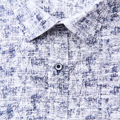 Close up of men's linen shirt. Soft focus.	