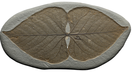 Fossilized Leaf in Stone Sedimentary Rock Nature's Preservation