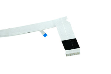 Damaged flat cable isolated on transparent background. Png image