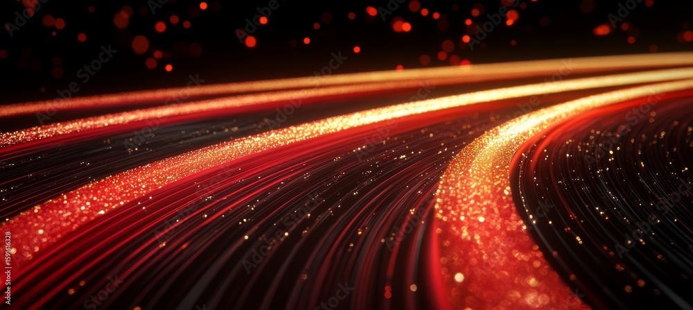 Poster dynamic streams of light and color a futuristic visualization of data flow and connectivity