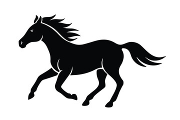 Fototapeta premium running horse vector icon