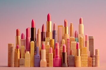 Lipstick skyscrapers in pastel hues