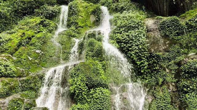 Beautiful Bhakthang waterfall Gangtok in East Sikkim