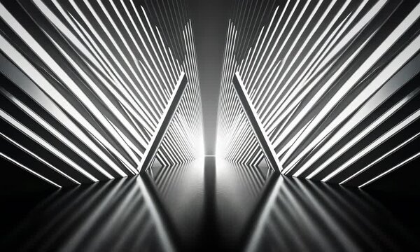 Abstract metallic background with silver lines and steel texture design
