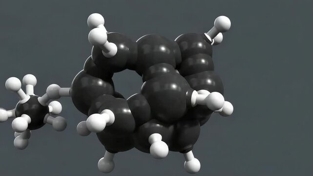 Black And White Molecular Structure Depicted Against A Gray Background Illustrating Chemical Bonding And Scientific Concepts