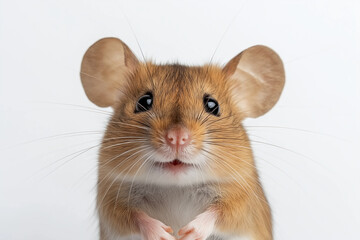 Cute rodent with brown fur and expressive eyes in vibrant wildlife setting