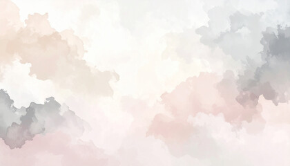 Obraz premium Celestial Canvas: An ethereal pastel sky, brushed with soft hues of pink, grey, and cream, offers a sense of serenity and boundless expanse, evoking dreams and imagination.