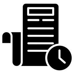 Tax Deadline glyph icon