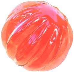 Orange texture sphere 3D gummy candy abstract shape