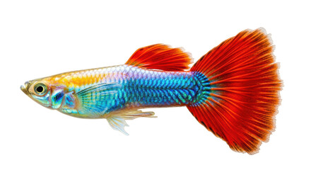 Isolated Guppy Fish