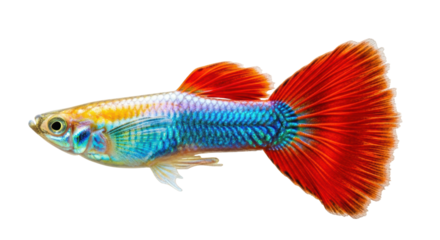 Isolated Guppy Fish
