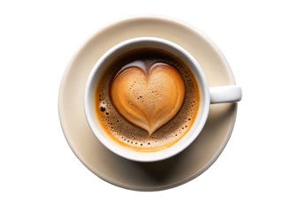 coffee lover isolated on white background, png, ai generated