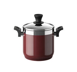 A product photograph of a modern cooking pot against a plain isolated on a transparent background.
