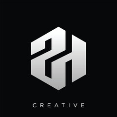 zh Logo modern elegant luxury vector icon symbol company