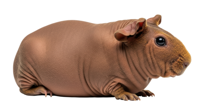 Isolated Hairless Guinea Pig