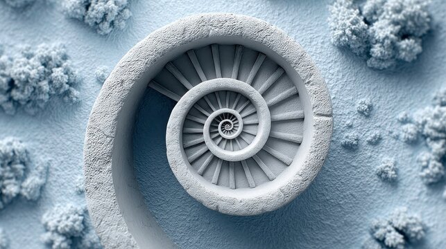 Fibonacci Spiral: Growth, Design, and Harmony - nature background